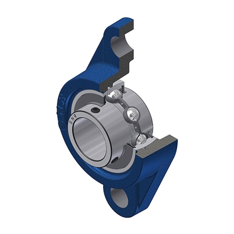 SNR UCFL204-12 Imperial Two Bolt Oval Cast Iron Flange Housing with 3/4 inch Bore Insert - Allow 2-3 Days