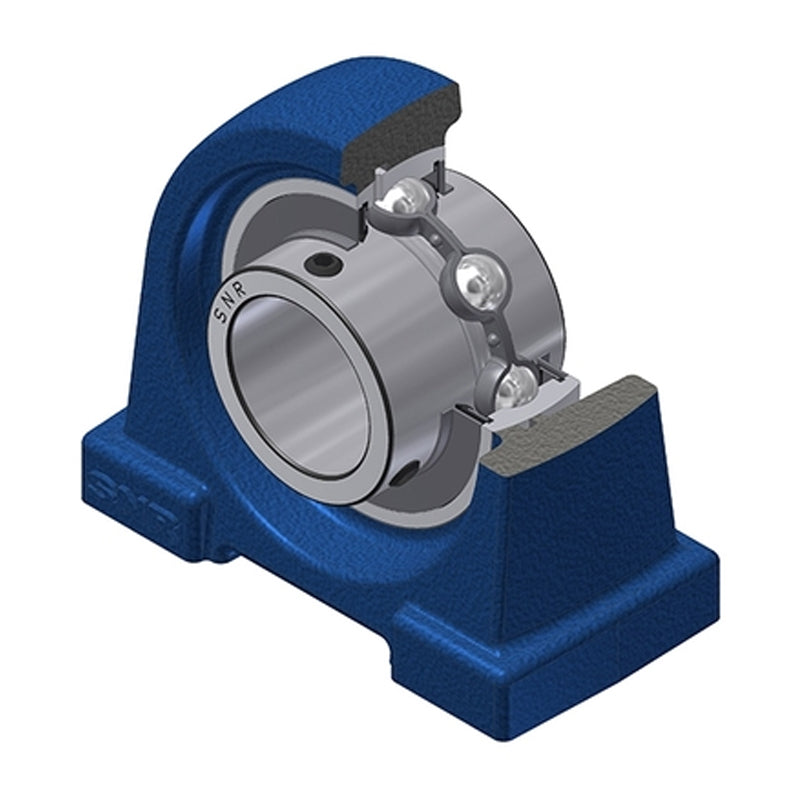 SNR UCPA208 Threaded Base Small Footprint Metric Pillow / Plummer Block Housing Supplied with 40mm Bore Insert
