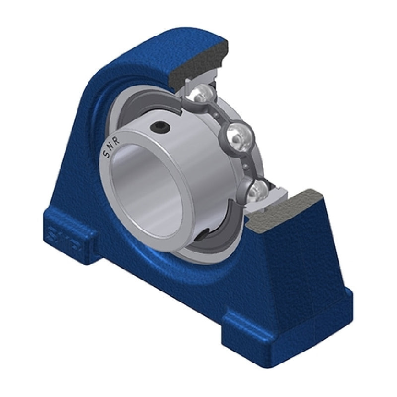 SNR USPAE206 Threaded Base Small Footprint Metric Pillow / Plummer Block Housing Supplied with 30mm Bore Insert - Allow 2-3 Days
