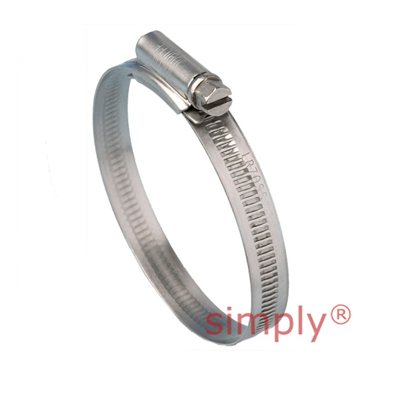 LR070SS Light Range 304 Stainless Steel Jubilee Clip Adjustment Range 50mm-70mm Band Width 9.9mm