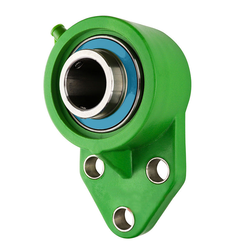 SSBFBLPL203 Metric Thermo Plastic Three Bolt Bracket Flange Housing with 17mm Bore Stainless Insert