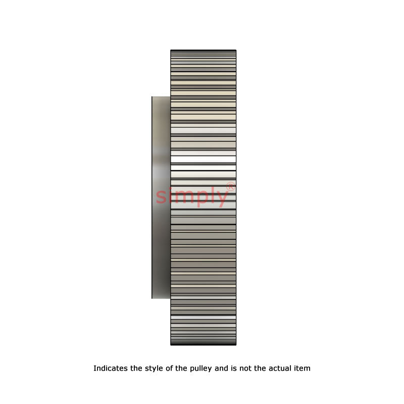 Aluminium Pilot Bore AT5 Timing Pulley 5mm Pitch 60 Tooth for 16mm Wide Belts - Overall Width 27mm