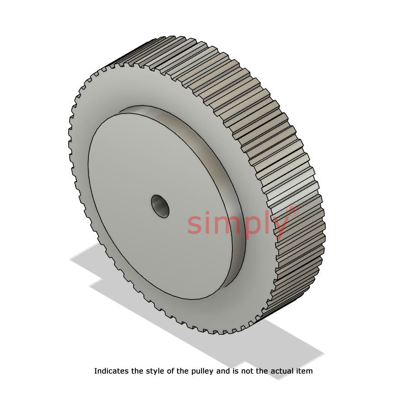 Aluminium Pilot Bore AT10 Timing Pulley 10mm Pitch 44 Tooth for 25mm Wide Belts - Overall Width 40mm