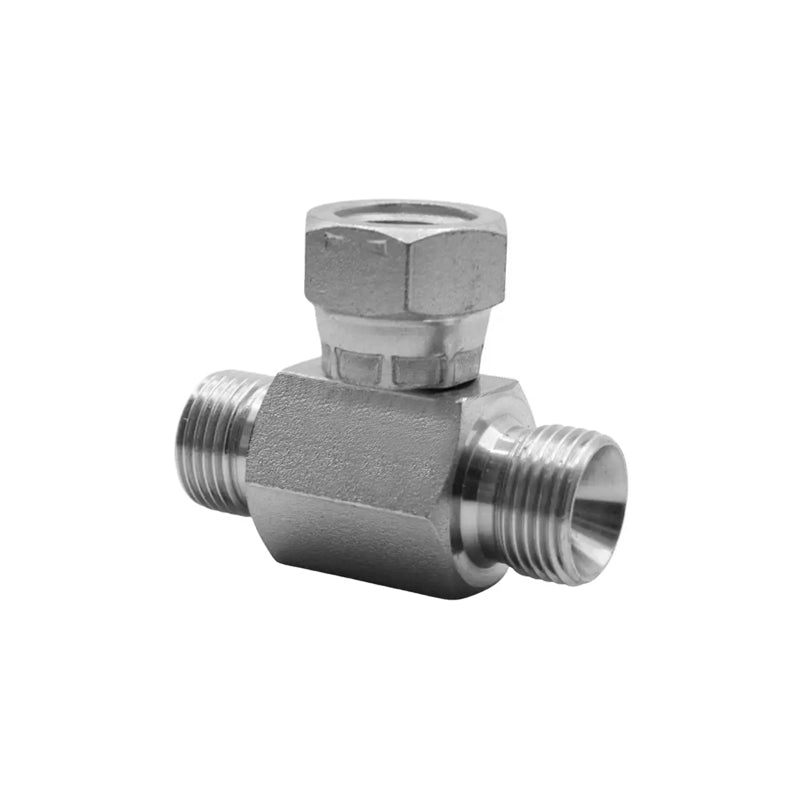 FLEXEQUIP 3/8 inch BSP Male to 3/8 inch BSP Male to 3/8 inch BSP Female Branch Tee Piece Hydraulic Adaptor - Allow 2-3 Days