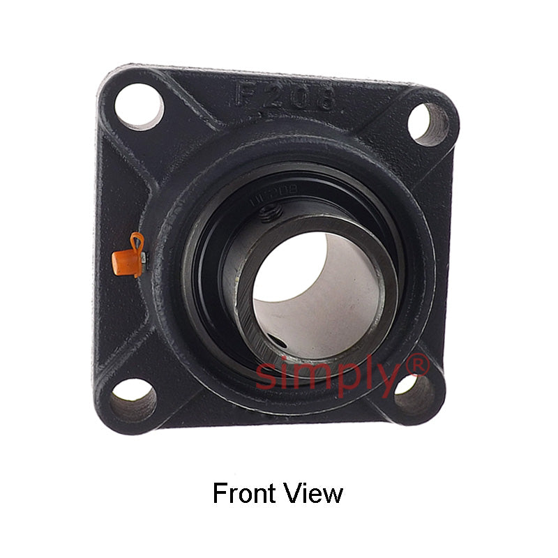 UCF208 Metric Four Bolt Square Cast Iron Flange Housing with 40mm Bore Insert