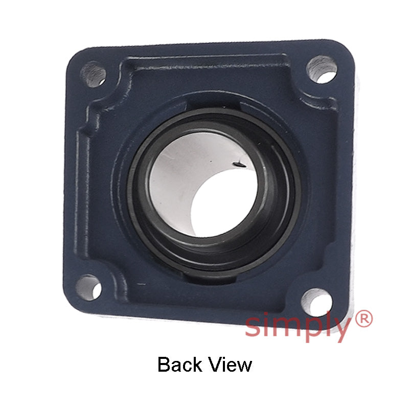 UCF215 Metric Four Bolt Square Cast Iron Flange Housing with 75mm Bore Insert