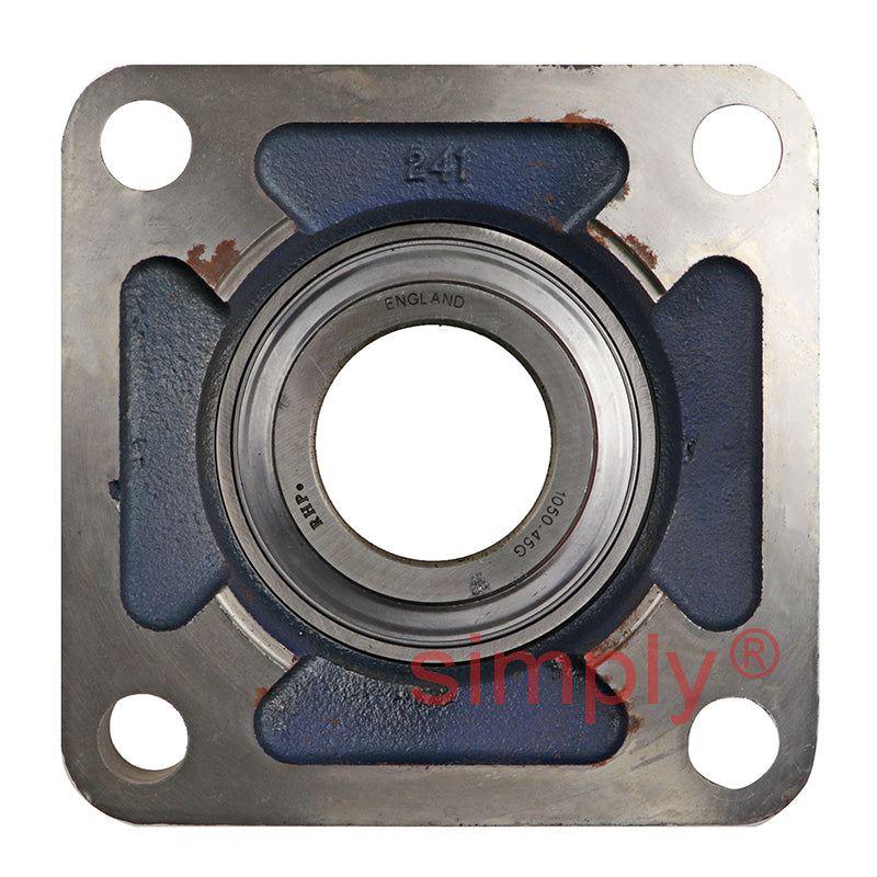 UCF207 Metric Four Bolt Square Cast Iron Flange Housing with 35mm Bore Insert