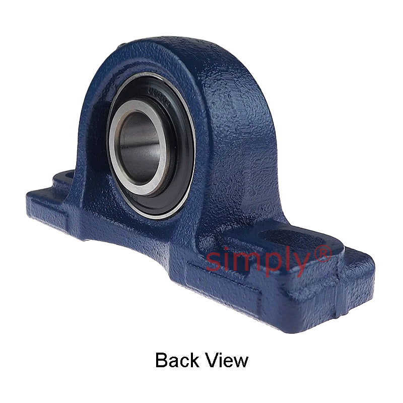 UCP204 Metric Cast Iron Two Bolt Pillow / Plummer Block Housing with 20mm Bore Insert 