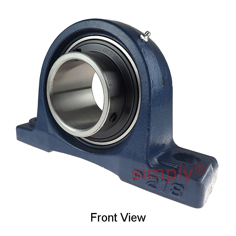UCP218 Metric Cast Iron Two Bolt Pillow / Plummer Block Housing with 90mm Bore Insert 