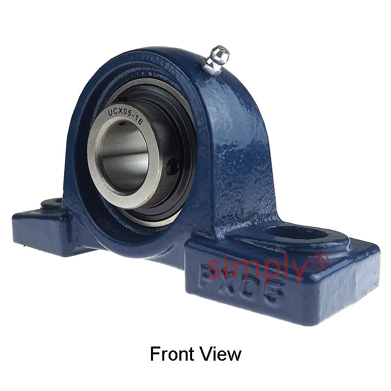 UCPX05-16 Imperial Two Bolt Cast Iron Pillow / Plummer Block Housing with 1 inch Bore Insert