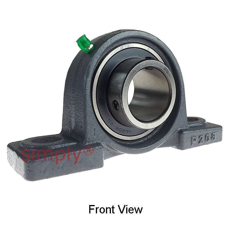 UCPX06 Metric Two Bolt Cast Iron Pillow / Plummer Block Housing with 30mm Bore Insert