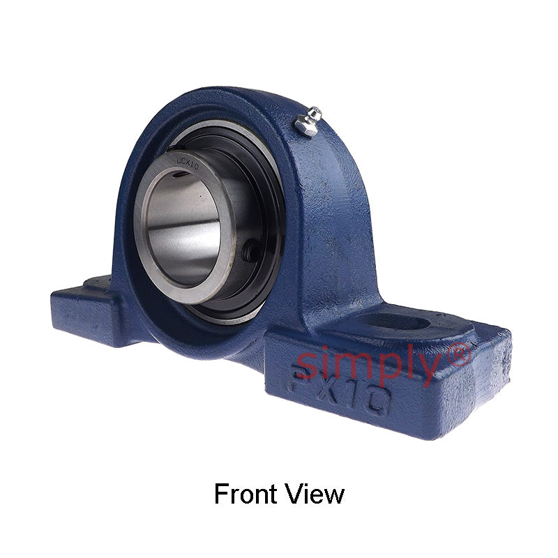 UCPX10 Metric Two Bolt Cast Iron Pillow / Plummer Block Housing with 50mm Bore Insert