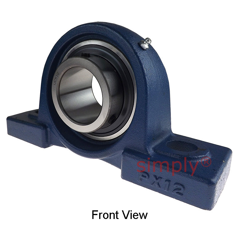 UCPX12 Metric Two Bolt Cast Iron Pillow / Plummer Block Housing with 60mm Bore Insert