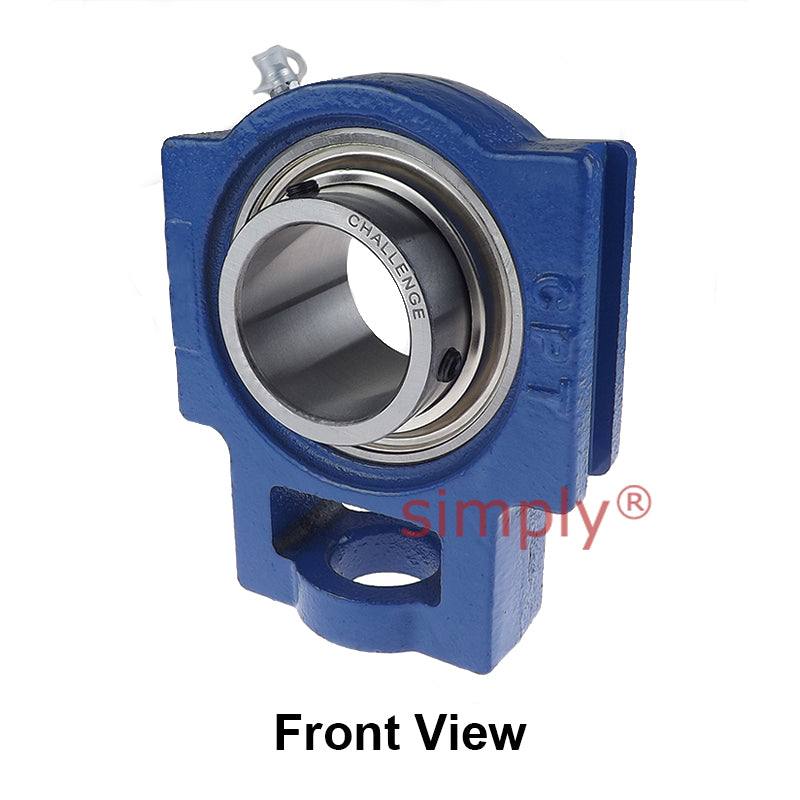 Challenge / FK UCT204 Metric Cast Iron Take Up Unit Housing with 20mm Bore Insert and Triple Lip Seal Ideal for Agricultural and Outdoor Use