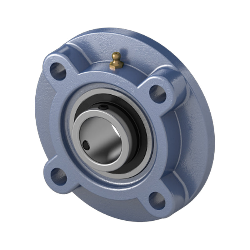 UKFC207/HS2307 Imperial Four Bolt Cast Iron Round Flanged Housing Insert and Adaptor Sleeve Fits 1-1/8 inch Shaft