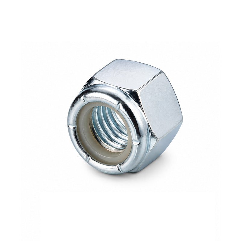 Unifix M10x17 - Class 6 Steel Insert Nut DIN 985 with 1.5mm Pitch and Bright Zinc Plated Finish