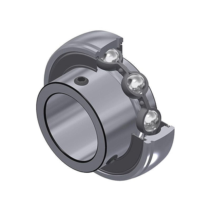 SNR US206G1N Metric Flatback Grooved Spherical Outer Agricultural Bearing Insert 30mm Bore 62mm Outside Diameter with Grub Screws - Allow 2-3 Days