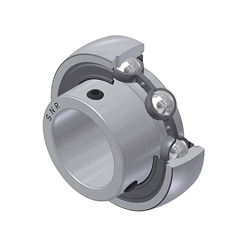 SNR US211-32G2T04 Imperial Flatback Spherical Outer Low Temp Bearing Insert 2 inch Bore 100mm Outside Diameter with Grub Screws - Allow 2-3 Days