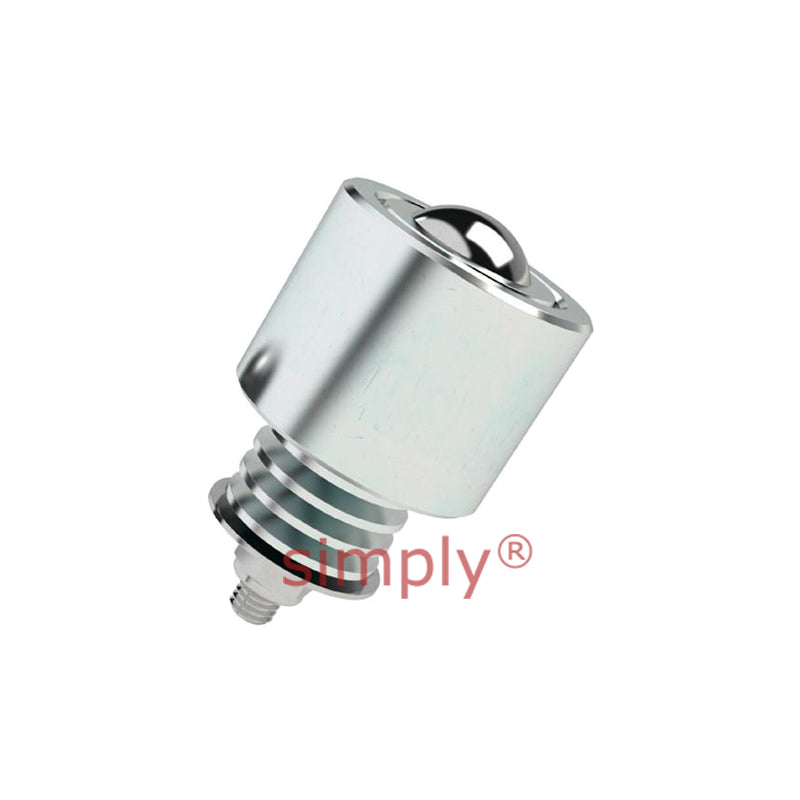 High Capacity External Spring Loaded Ball Transfer Unit with 38.1mm Steel Ball - Load Capacity 318kg - Allow 2-3 Days