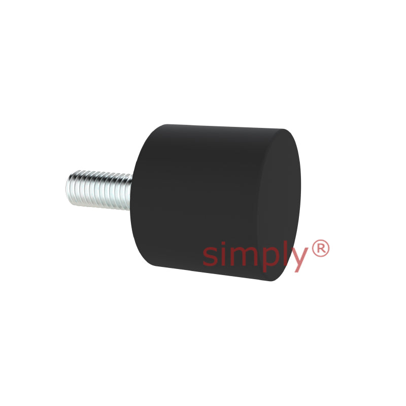 High-Performance Male Rubber Cylindrical Bump Stop 20x15mm M5 Thread