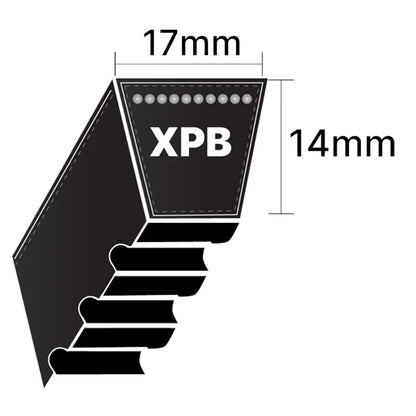XPB3440 Gates Quad Power 4 XPB-Section Cogged V-Belt (Uniset Match)