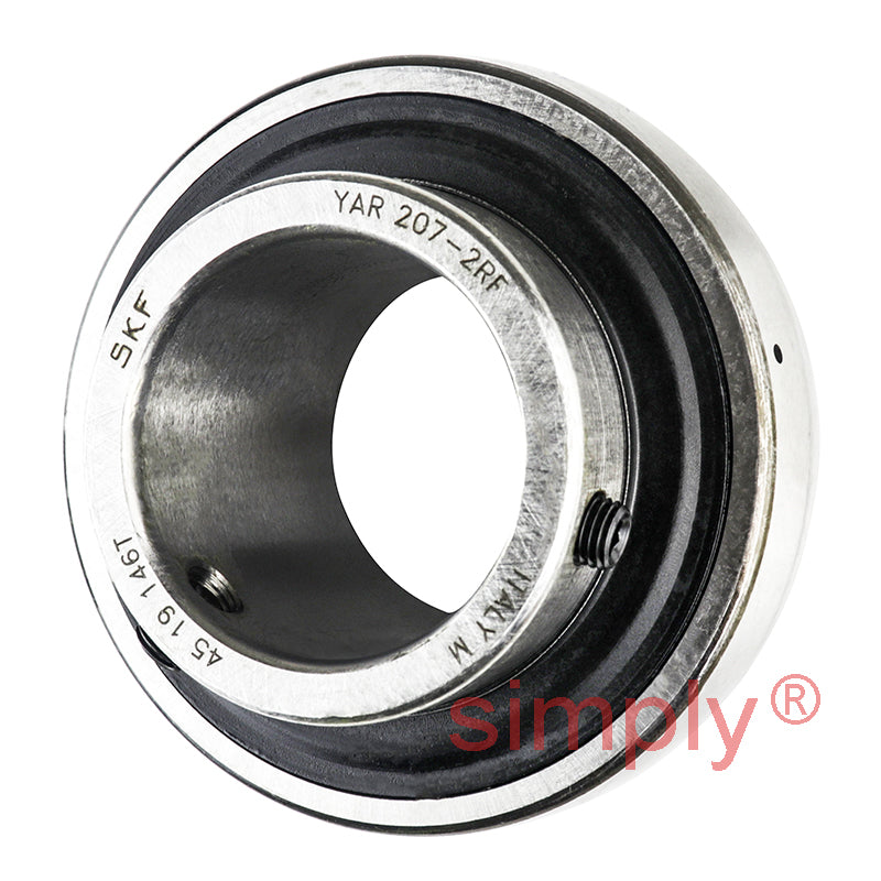 SKF YAR207-2RF Grub Screw Type Bearing Insert with 35mm Bore 72mm Outside Diameter