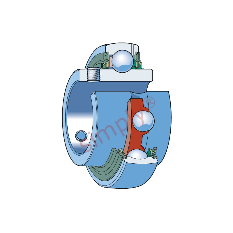 SKF YAR207-2RF/HV Grub Screw Bearing Insert with Food-Grade Grease 35mm Bore 72mm Outside Diameter