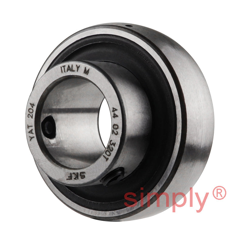 SKF YAT204 Grub Screw Type Bearing Insert with 20mm Bore 47mm Outside Diameter