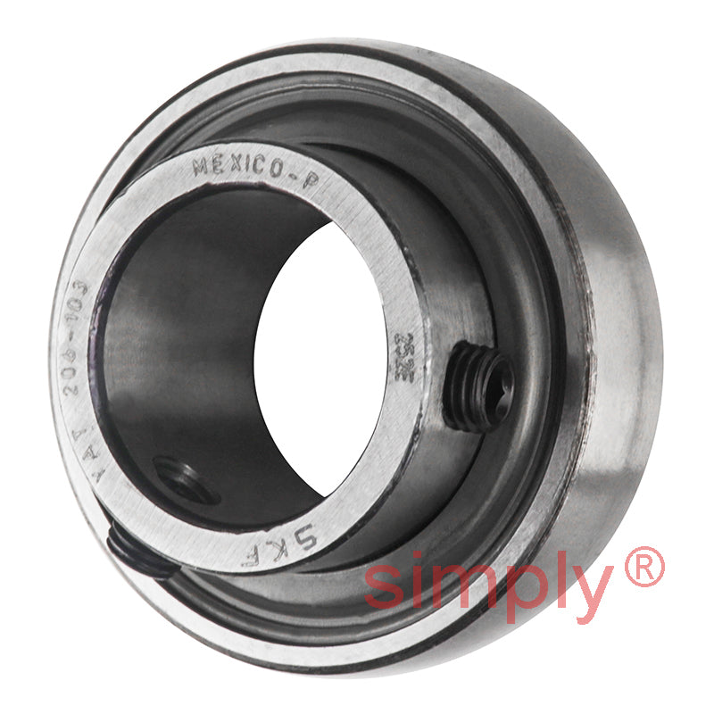 SKF YAT206-103 Grub Screw Type Bearing Insert 1-3/16 inch Bore 62mm Outside Diameter