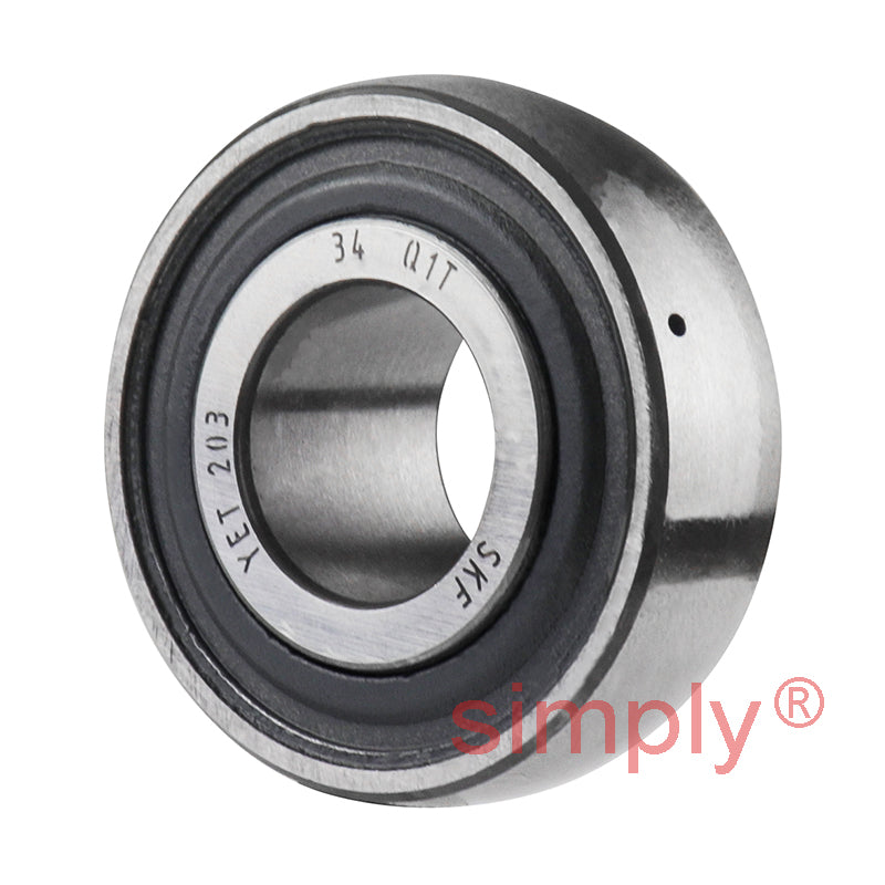 SKF YET203 Eccentric Locking Collar Bearing Insert with 17mm Bore 40mm Outside Diameter
